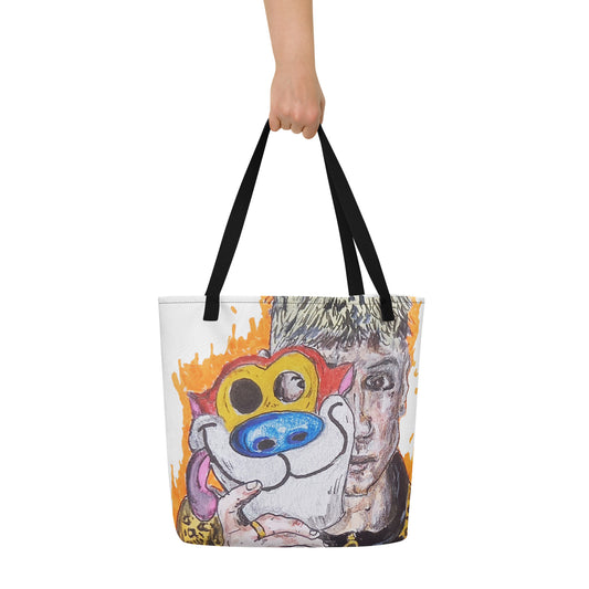 "Ren" Large Tote Bag "dduffy" CatsAndThatMate