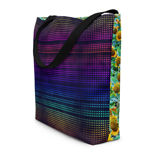 "Digital Field"  Large Tote Bag