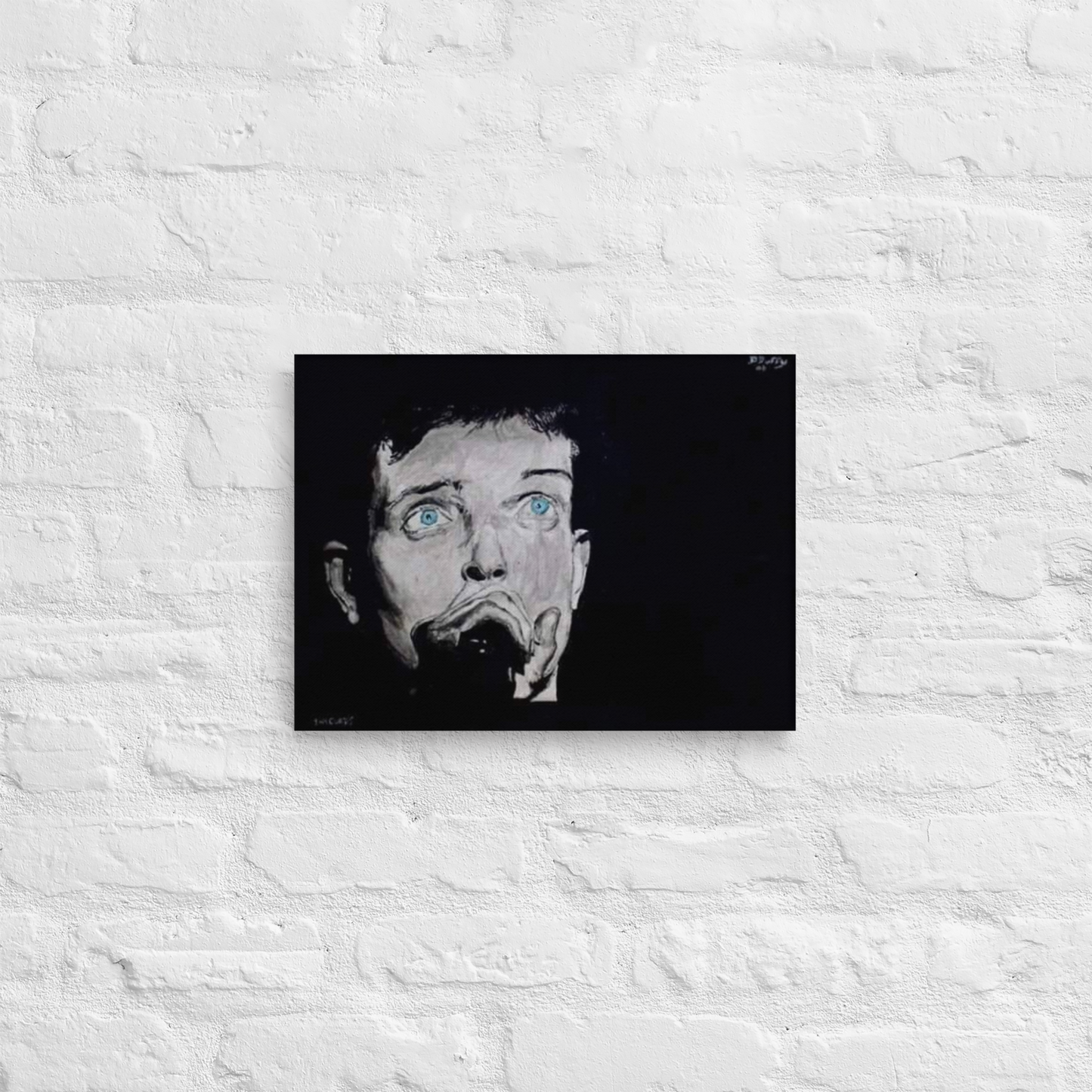 Ian Curtis By D.Duffy 12" X 16" Canvas