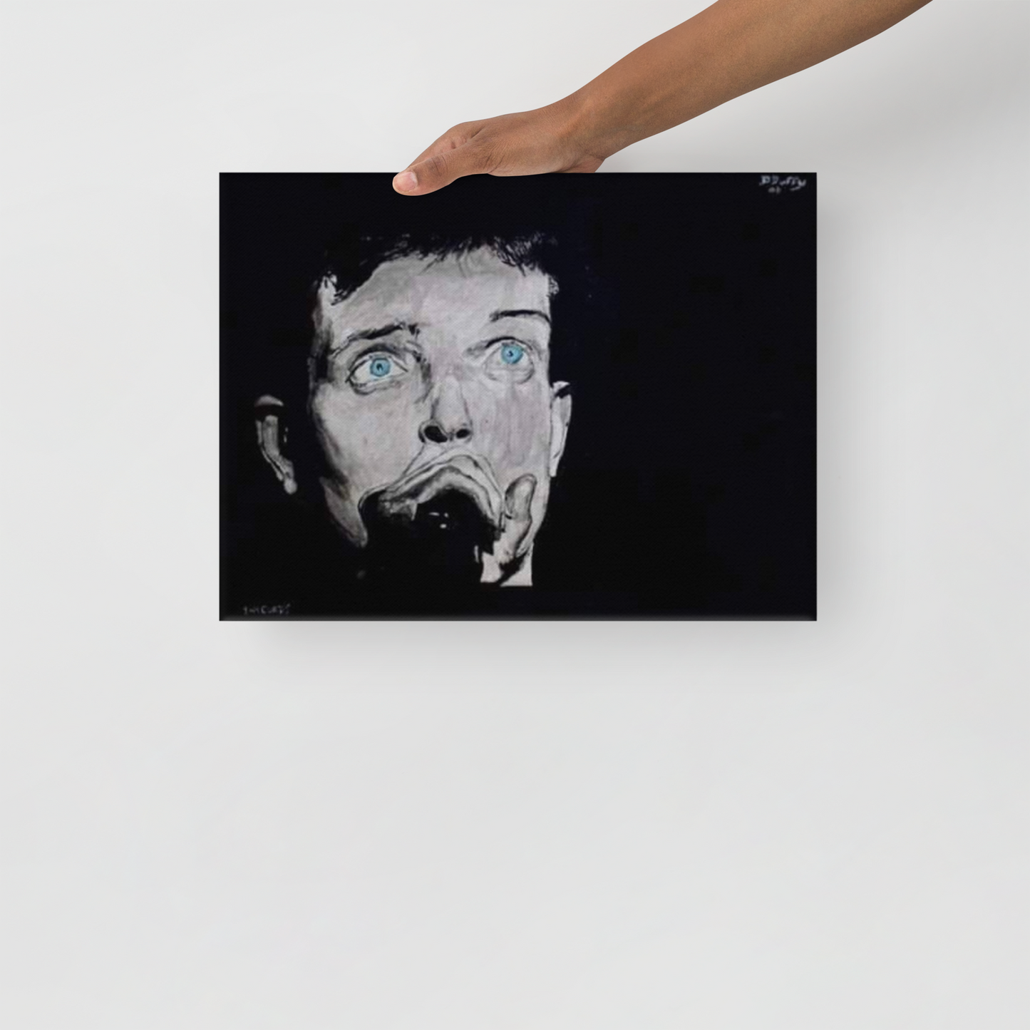 Ian Curtis By D.Duffy 12" X 16" Canvas