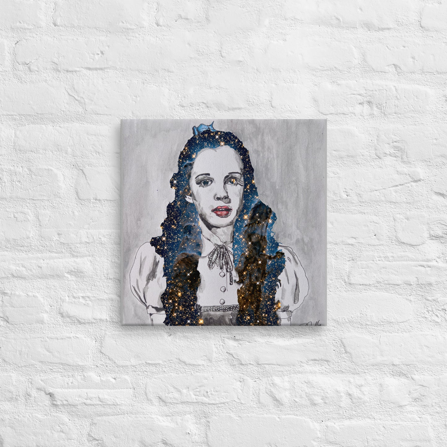 "Dorothy  Judy Garland" in the stars 16x16" "DDuffy" Canvas