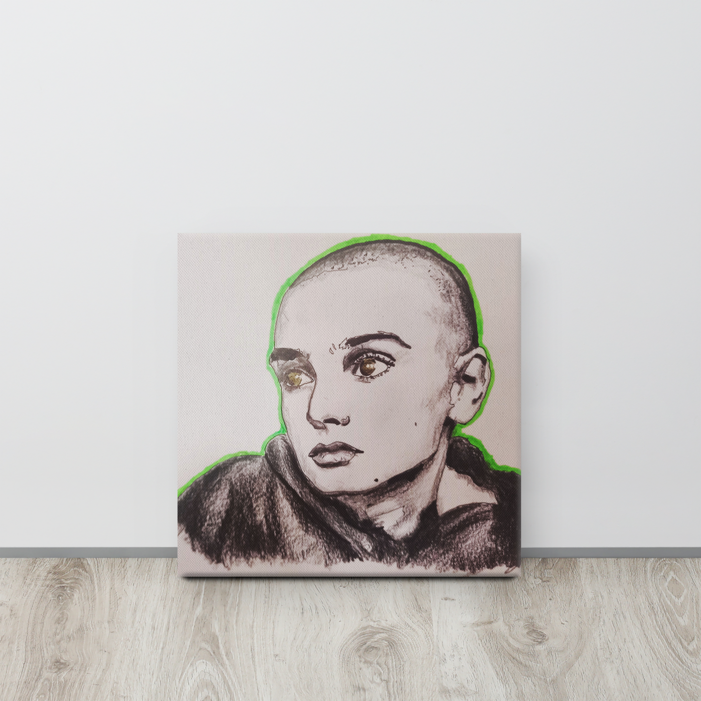 "Sinead O'Connor" 16"x16" "DDuffy"Canvas "CatsAndThatMate"