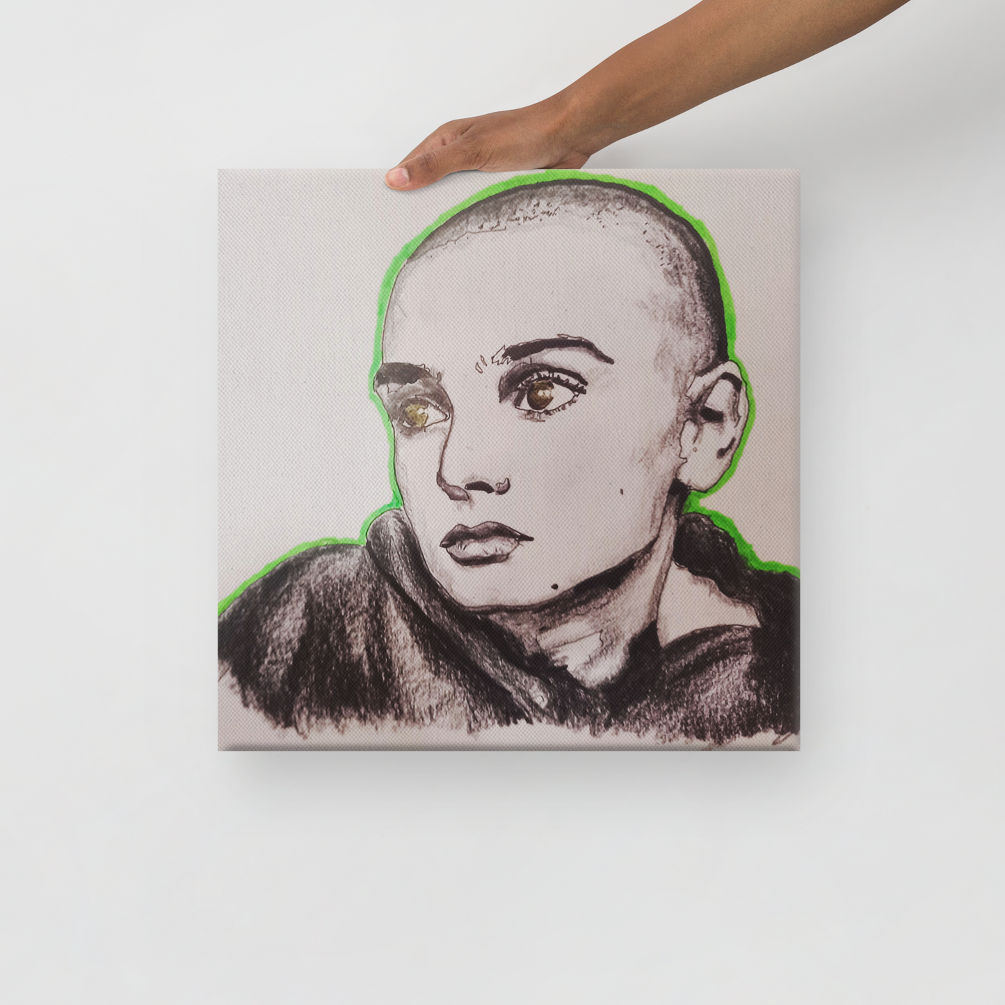 "Sinead O'Connor" 16"x16" "DDuffy"Canvas "CatsAndThatMate"