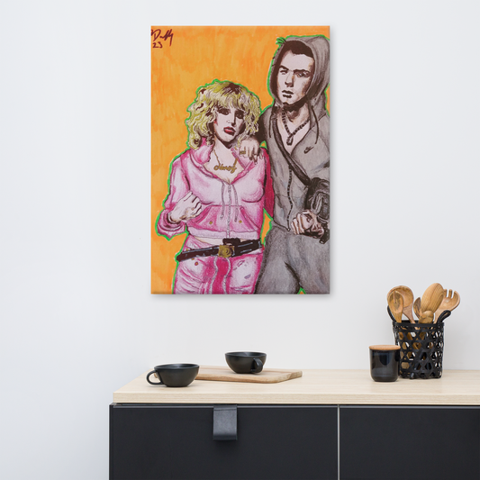 "Sid N Nancy" What If? 2023" Large 24"x 36" Canvas "DDuffy"