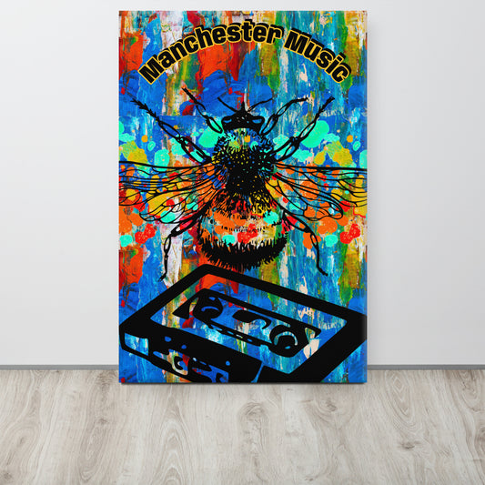 "Manchester Music" Large 24"x36" Canvas "CatsAndThatmate"