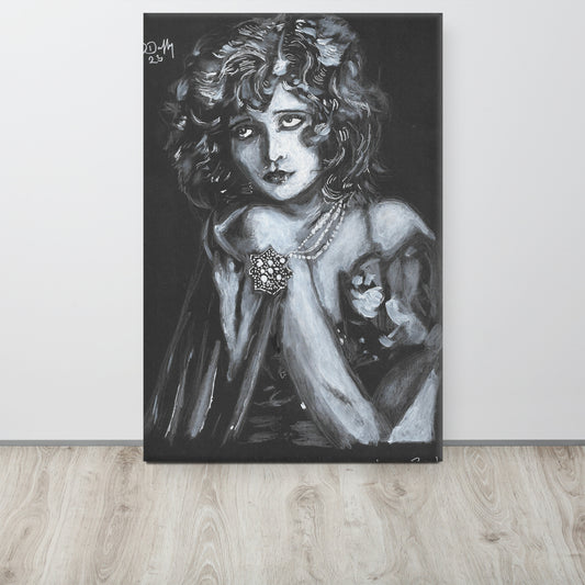 "Clara Bow" 24"x36" Large Canvas "DDuffy" "CatsAndThatMate"