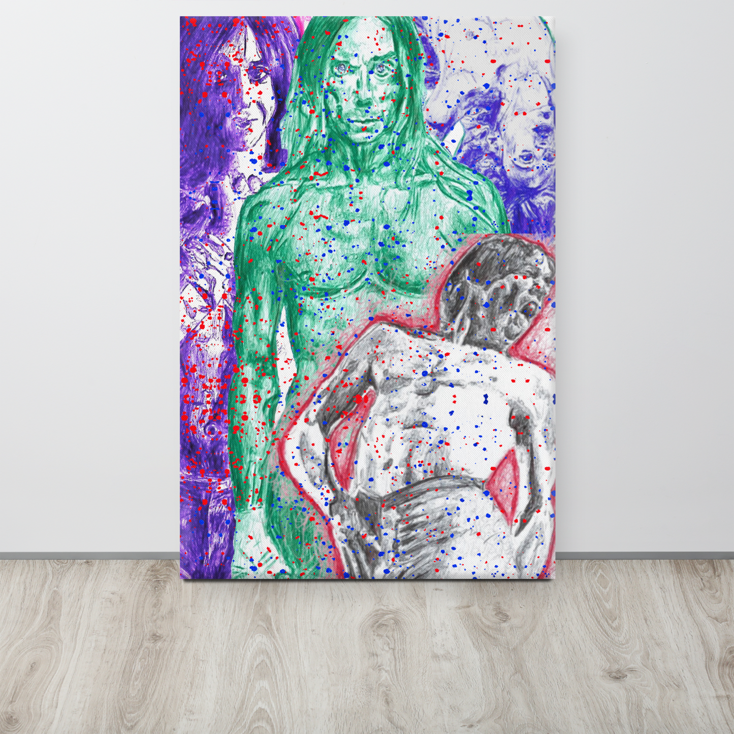 "Iggy Pop Art" 24"x36" Large Canvas "CatsAndThatMate" "DDuffy Remix"