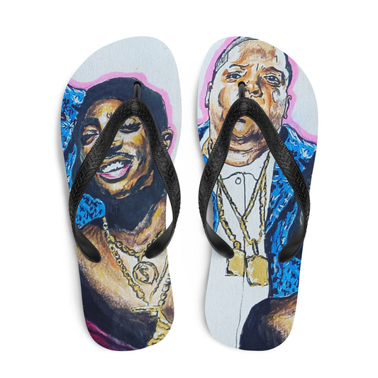 "2 pac n biggie" Flip-Flops "dduffy"