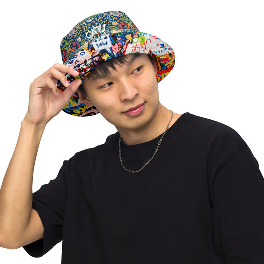 CatsAndThatMate06 "Country and City" Reversible Bucket Hat