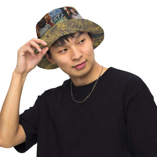 CatsAndThatMate09 "gritty lil city" Reversible bucket hat